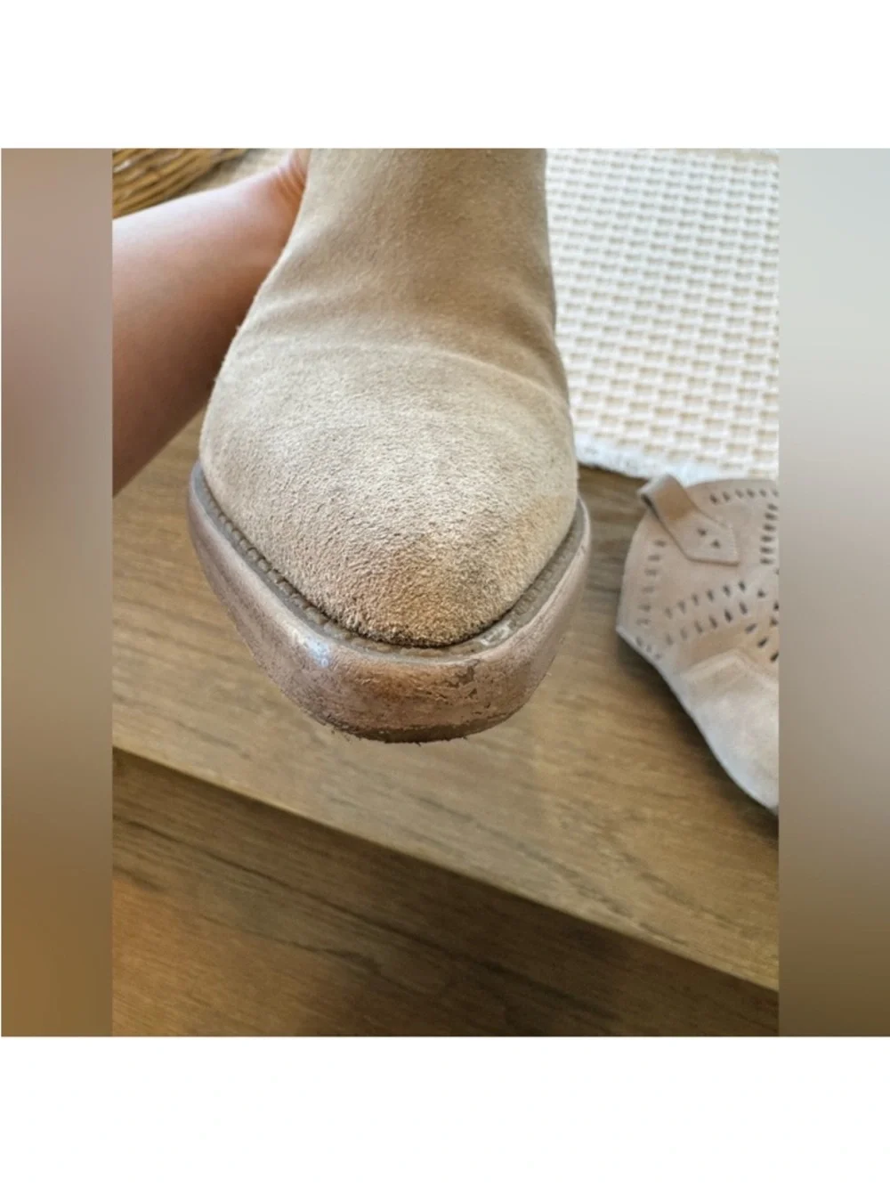 Women’s Taupe Suede Western Ankle Boots - Unbranded - Picture 10 of 11